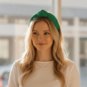 Green Top Knot Headband | Soft Stretch Fabric | St. Patrick’s Day Accessory